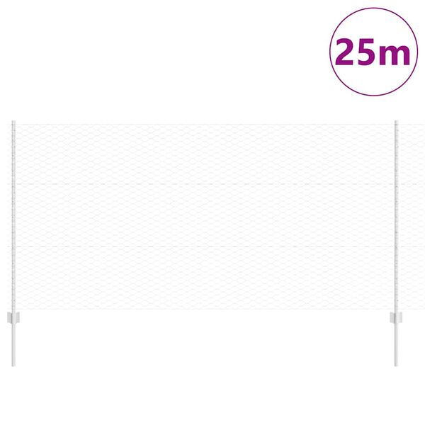 vidaXL Τεντώτο με στήριγμα Ασημί 1,2 x 25 m Ατσάλι