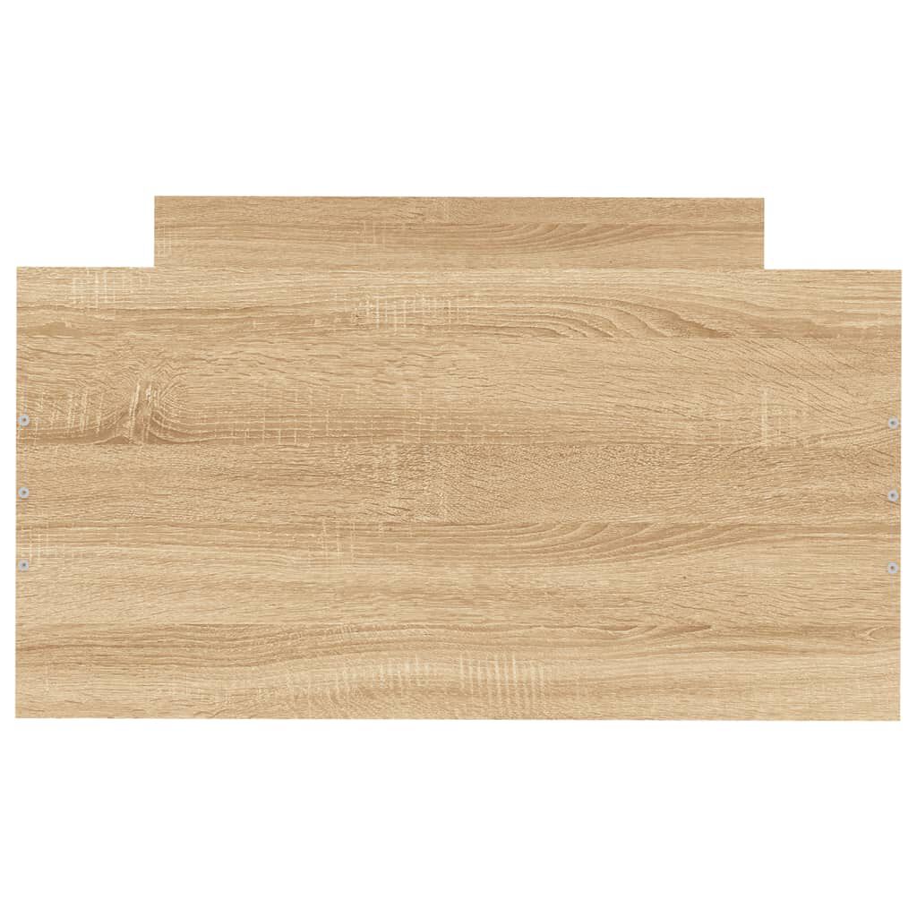 vidaXL Πλαίσιο Κρεβατιού Χωρ. Στρώμα Sonoma Δρυς 75x190εκ Επεξ. Ξύλο