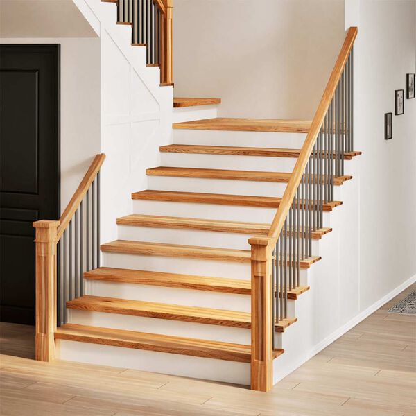 vidaXL Πατάκια Σκάλας 4 τεμ. Ανοιχτό Καφέ 120x30x2 cm Ξύλο Δρυός