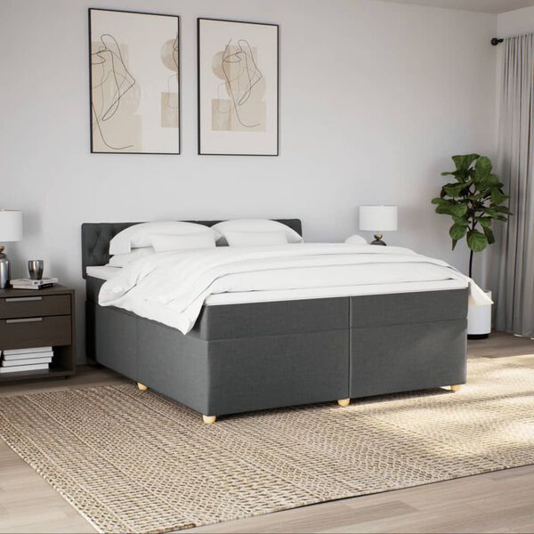 vidaXL &Kappa;&rho;&epsilon;&beta;ά&tau;&iota; Boxspring &mu;&epsilon; &Sigma;&tau;&rho;ώ&mu;&alpha; &Sigma;&kappa;&omicron;ύ&rho;&omicron; &Gamma;&kappa;&rho;&iota; 200x200 &epsilon;&kappa;. &Upsilon;&phi;&alpha;&sigma;&mu;ά&tau;&iota;&nu;&omicron;