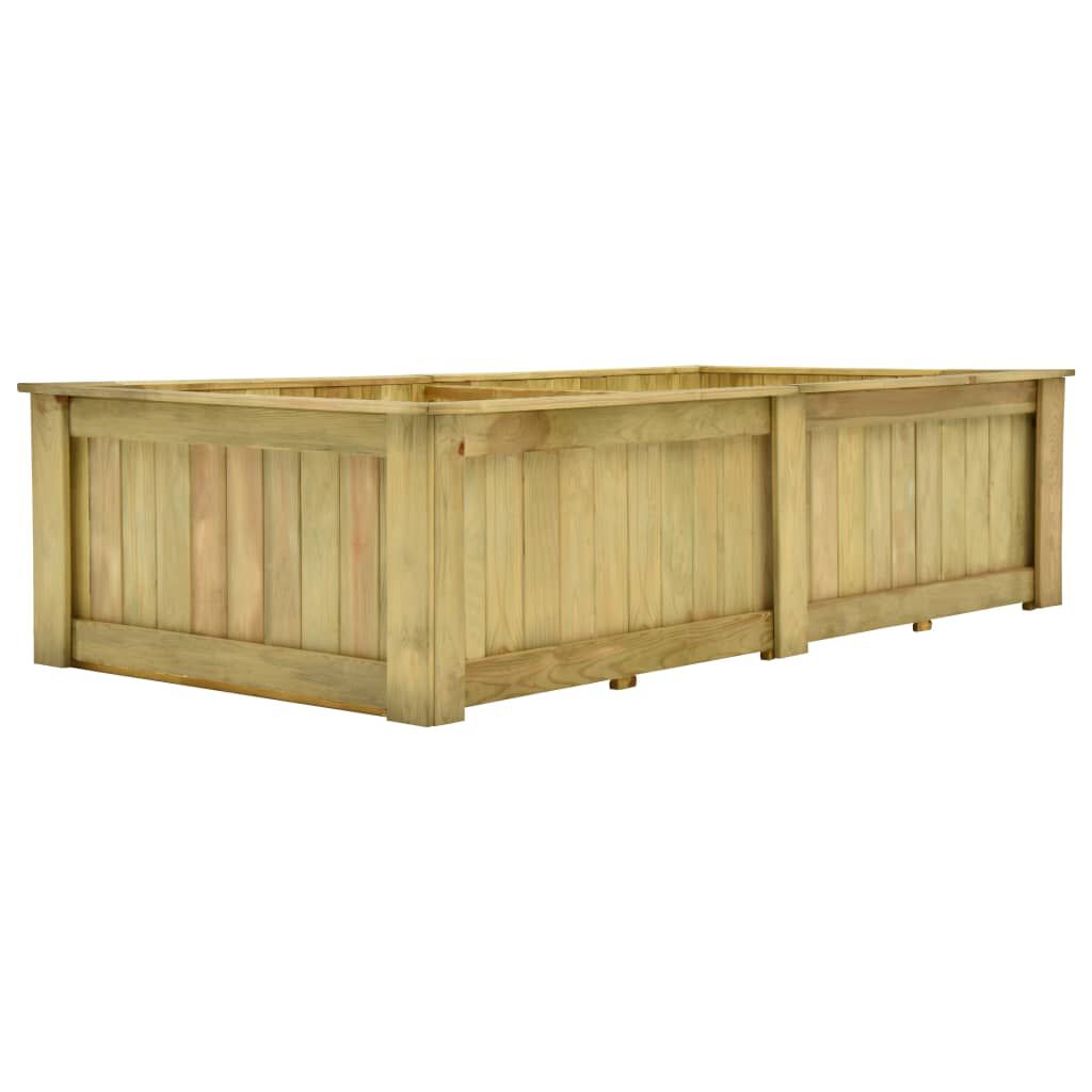 vidaXL Υπερυψωμένη Γλάστρα 196 x 100 x 50 εκ. Εμποτισμένο Ξύλο Πεύκου