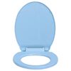 vidaXL Κάλυμμα Λεκάνης με Soft Close &amp; Quick Release Οβάλ Μπλε
