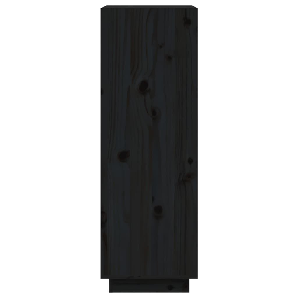 vidaXL Βιβλιοθήκη/Διαχωριστικό Χώρου Μαύρο 60x35x103 εκ. Μασίφ Πεύκο