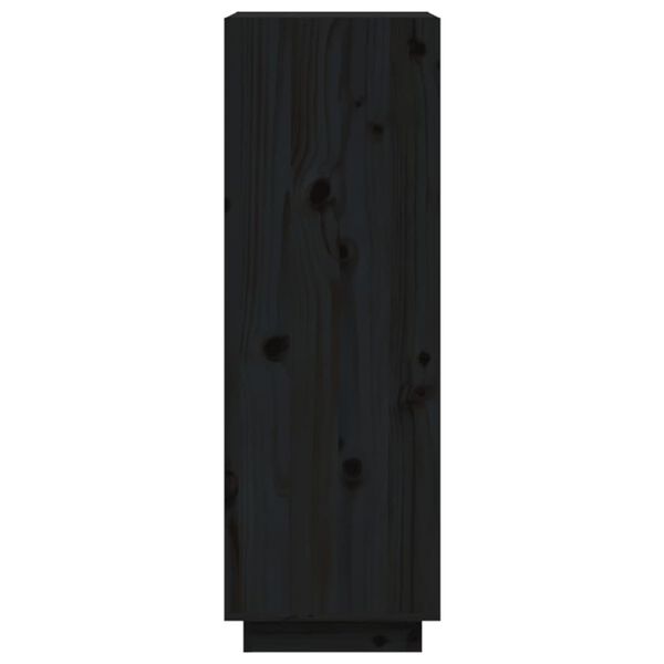 vidaXL Βιβλιοθήκη/Διαχωριστικό Χώρου Μαύρο 60x35x103 εκ. Μασίφ Πεύκο
