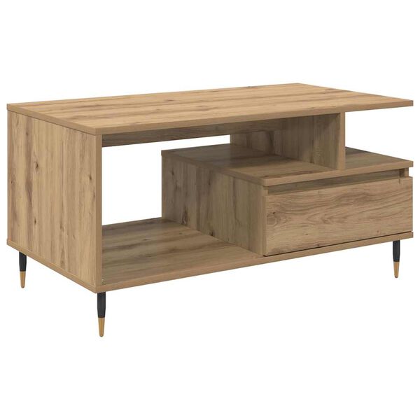 vidaXL &Tau;&rho;&alpha;&pi;&epsilon;&zeta;ά&kappa;&iota; &sigma;&alpha;&lambda;&omicron;&nu;&iota;&omicron;ύ &mu;&epsilon; &sigma;&upsilon;&rho;&tau;ά&rho;&iota; Artisan Oak 90 x 49 x 45 &epsilon;&kappa;