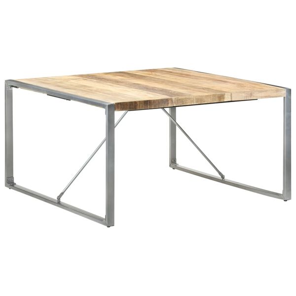 vidaXL Τραπεζαρία 140 x 140 x 75 εκ. από Ακατέργαστο Ξύλο Μάνγκο