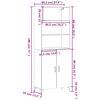 vidaXL Ντουλάπι Γκρι Σκυροδέματος 69,5x34x180 εκ. Επεξεργασμένο Ξύλο