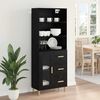 vidaXL Highboard &Mu;&alpha;ύ&rho;&eta; &Omicron;&xi;&upsilon;ά 69,5 x 32,5 x 180 &epsilon;&kappa; &Epsilon;&pi;&epsilon;&xi;&epsilon;&rho;&gamma;&alpha;&sigma;&mu;έ&nu;&omicron; &xi;ύ&lambda;&omicron;