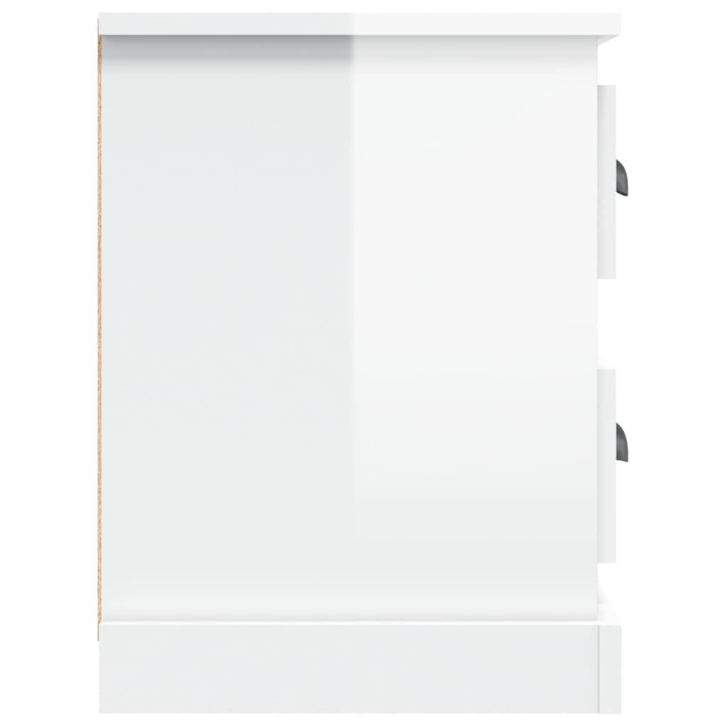 vidaXL Έπιπλο Τηλεόρασης Γυαλ. Λευκό 102x35,5x47,5 εκ. Επεξεργ. Ξύλο