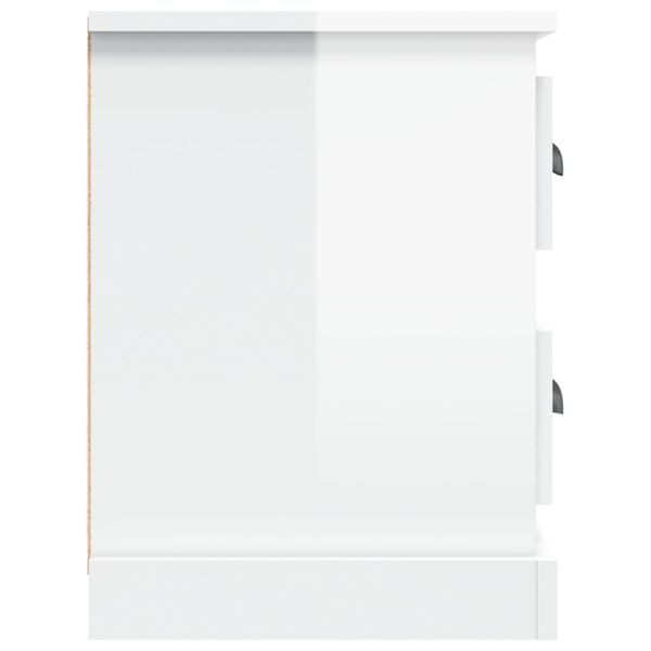 vidaXL Έπιπλο Τηλεόρασης Γυαλ. Λευκό 102x35,5x47,5 εκ. Επεξεργ. Ξύλο