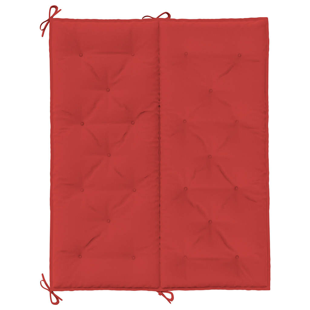 vidaXL Μαξιλάρι Πάγκου Κήπου Κόκινο 120x(50+50)x7 εκ. Ύφασμα Oxford