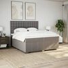vidaXL &Kappa;&rho;&epsilon;&beta;ά&tau;&iota; Boxspring &mu;&epsilon; &Sigma;&tau;&rho;ώ&mu;&alpha; Taupe 200x200 &epsilon;&kappa;. &Upsilon;&phi;&alpha;&sigma;&mu;ά&tau;&iota;&nu;&omicron;