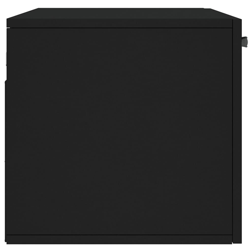 vidaXL Ντουλάπι Τοίχου Μαύρο 80 x 36,5 x 35 εκ. από Επεξεργασμένο Ξύλο