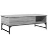 vidaXL Τραπεζάκι Σαλονιού Γκρι Sonoma 100x50x35 εκ. Επεξ. Ξύλο/Μέταλλο