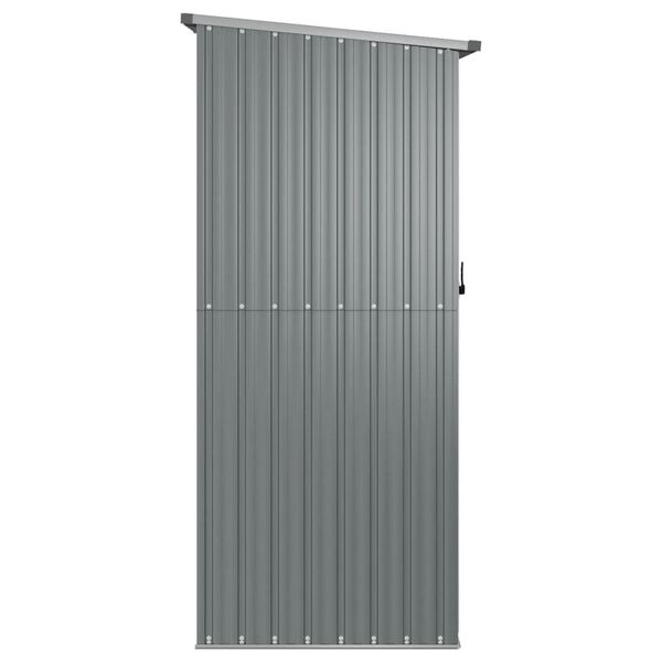 vidaXL Αποθήκη Κήπου Γκρι 180,5 x 97 x 209,5 εκ. από Γαλβαν. Ατσάλι
