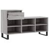vidaXL Παπουτσοθήκη Γκρι Sonoma 102x36x60 εκ. από Επεξεργασμένο Ξύλο