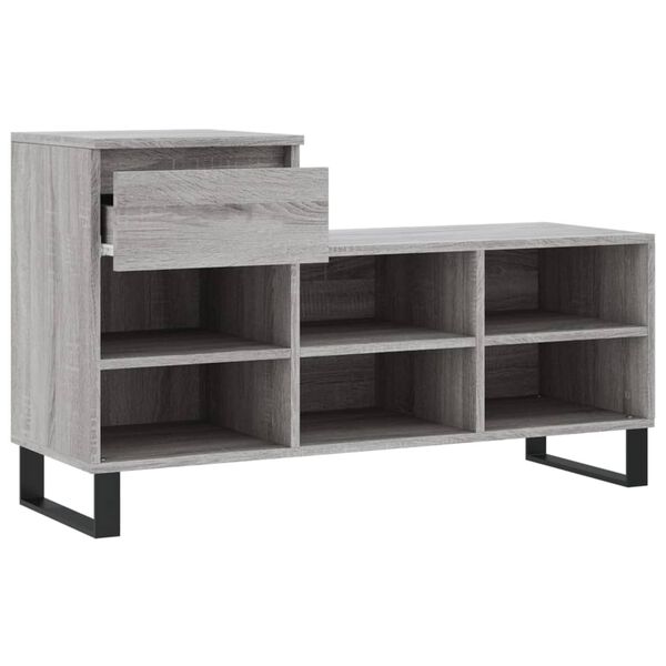 vidaXL Παπουτσοθήκη Γκρι Sonoma 102x36x60 εκ. από Επεξεργασμένο Ξύλο