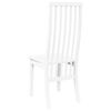 vidaXL Καρέκλες τραπεζαρίας 2 τεμάχια Λευκό μασίφ ξύλο καουτσούκ