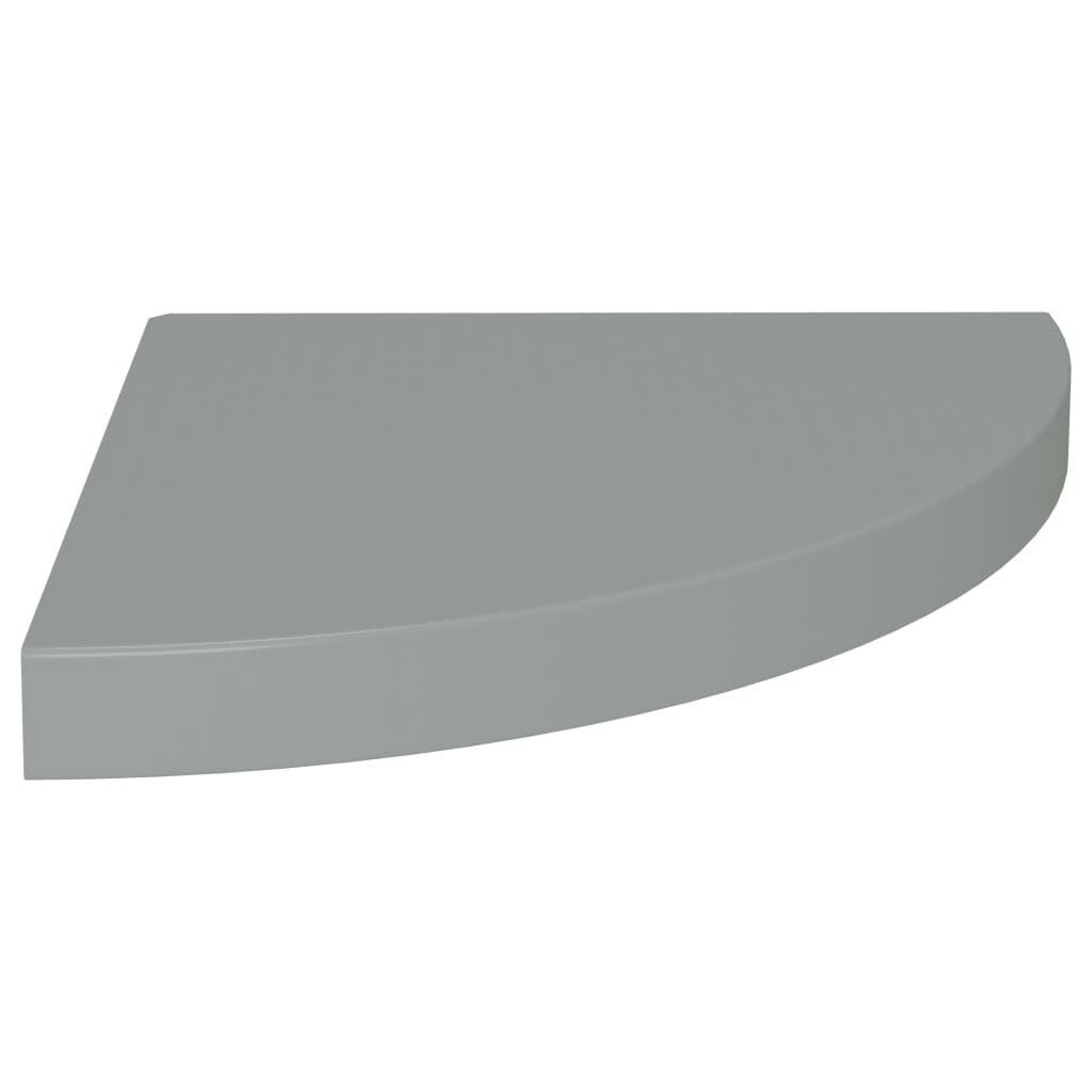 vidaXL Ράφια Τοίχου Γωνιακά 4 τεμ. Γκρι 35x35x3,8 εκ. MDF