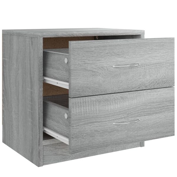 vidaXL Κομοδίνο Γκρι Sonoma 40 x 30 x 40 εκ. από Επεξεργασμένο Ξύλο