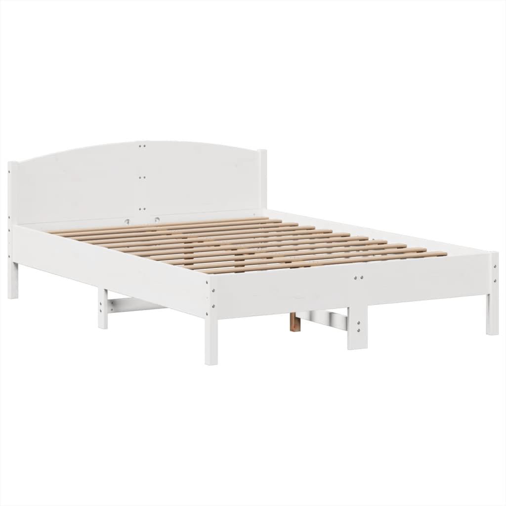 vidaXL Κρεβάτι Βιβλιοθήκη Χωρίς Στρώμα 160x200 εκ Μασίφ Ξύλο Πεύκου