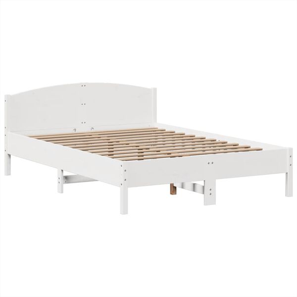 vidaXL Κρεβάτι Βιβλιοθήκη Χωρίς Στρώμα 160x200 εκ Μασίφ Ξύλο Πεύκου