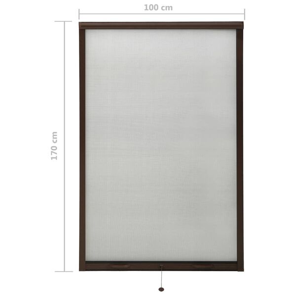 vidaXL Σήτα Παραθύρου Κάθετης Κίνησης Καφέ 100 x 170 εκ.