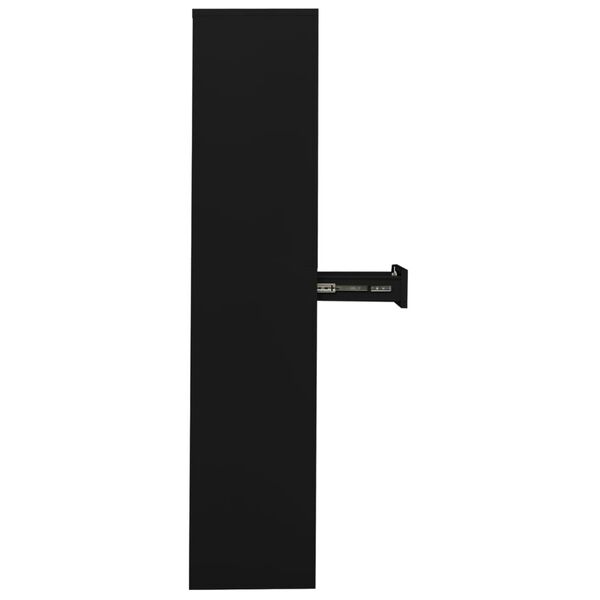 vidaXL Ντουλάπα Γραφείου Μαύρη 90 x 40 x 180 εκ. Ατσάλινη