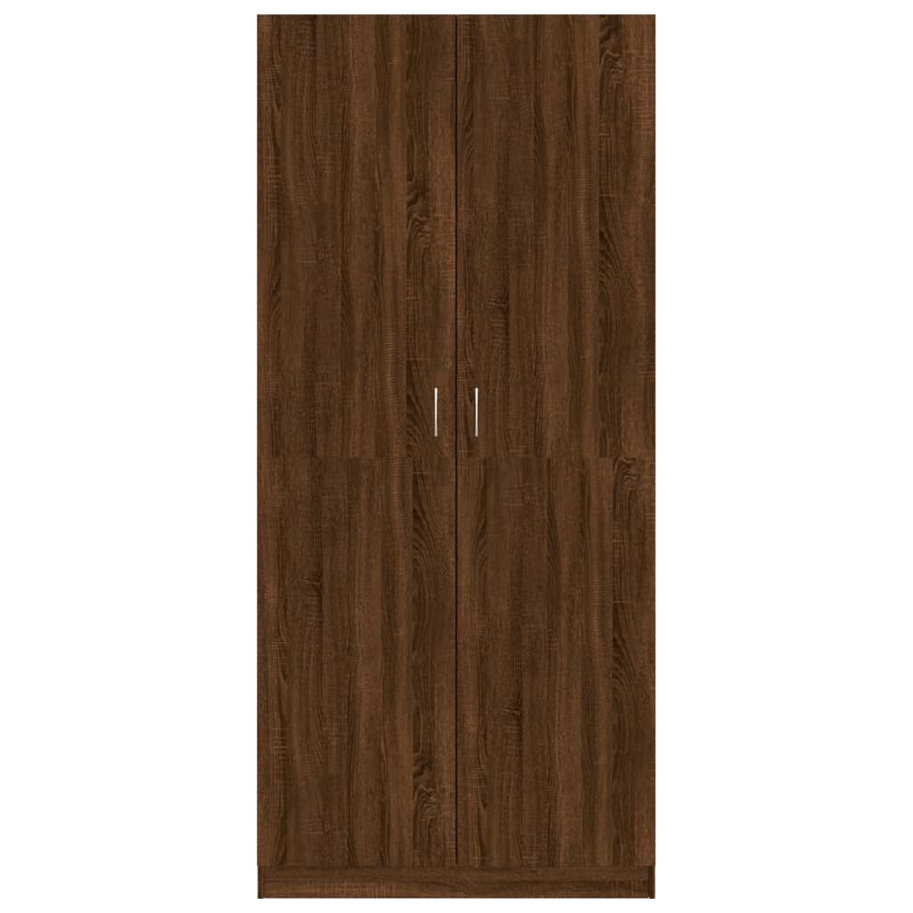vidaXL Ντουλάπα Καφέ Δρυς 90 x 52 x 200 εκ. από Επεξεργασμένο Ξύλο