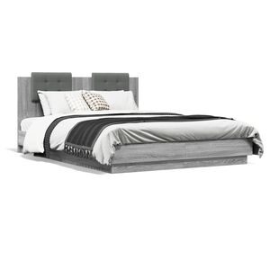 vidaXL &Pi;&lambda;&alpha;ί&sigma;&iota;&omicron; &Kappa;&rho;&epsilon;&beta;&alpha;&tau;&iota;&omicron;ύ &mu;&epsilon; &Kappa;&epsilon;&phi;&alpha;&lambda;ά&rho;&iota; &Gamma;&kappa;&rho;&iota; Sonoma 150x200&epsilon;&kappa;. &Epsilon;&pi;&epsilon;&xi;. &Xi;ύ&lambda;&omicron;