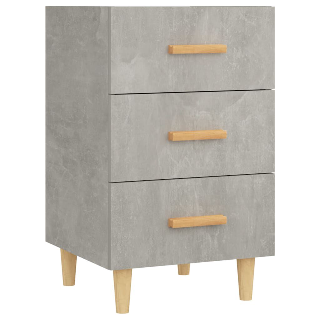 vidaXL Κομοδίνο Γκρι Σκυροδέματος 40x40x66 εκ. από Επεξεργασμένο Ξύλο