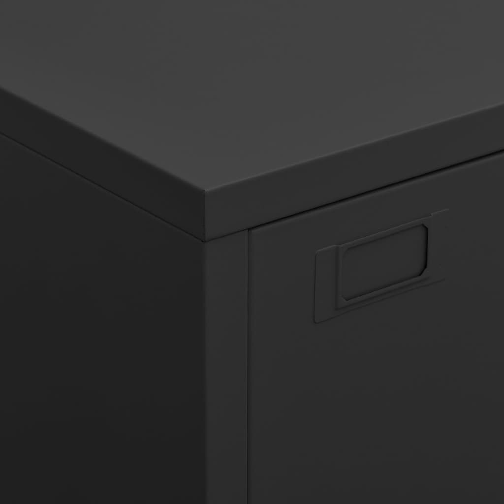 vidaXL Αρχειοθήκη Βιομηχανικού Στιλ Μαύρη 75 x 40 x 115 εκ. Ατσάλινη