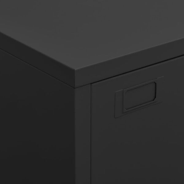 vidaXL Αρχειοθήκη Βιομηχανικού Στιλ Μαύρη 75 x 40 x 115 εκ. Ατσάλινη