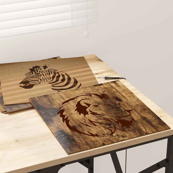 vidaXL Πίνακες Διακόσμησης 12 pcs Καπνιστή δρυς 30 x 30 x 0.3 εκ