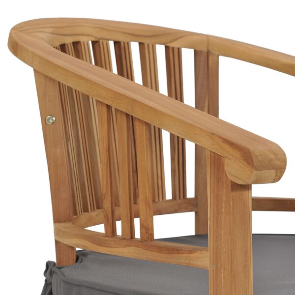 vidaXL Σετ Τραπεζαρίας Κήπου 3 Τεμ. από Μασίφ Ξύλο Teak με Μαξιλάρια