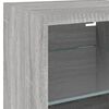 vidaXL Έπιπλα Τοίχου Τηλεόρασης 8 τεμ. LED Γκρι Sonoma από Επεξ. Ξύλο