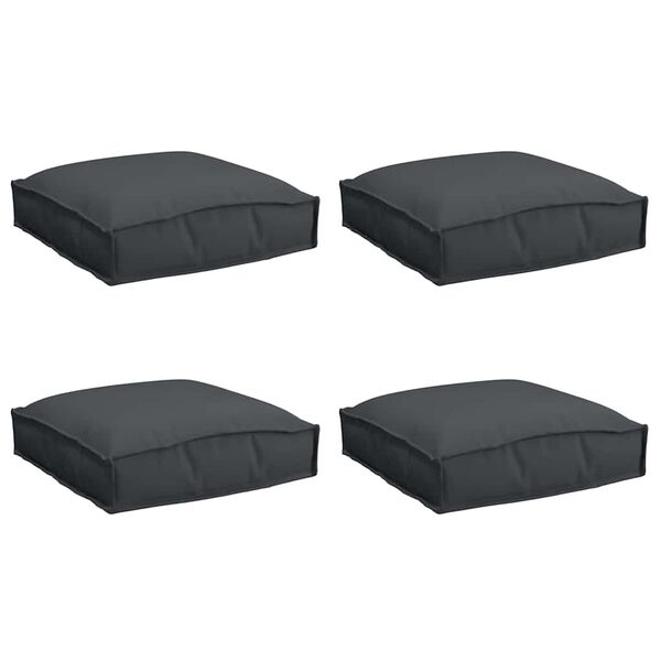 vidaXL Μαξιλάρι παλέτας για κάθισμα 4 pcs Μαύρο 40 x 40 x 8 εκ.