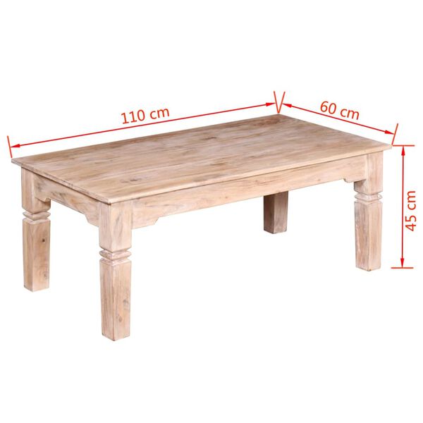 vidaXL Τραπεζάκι Σαλονιού 110 x 60 x 45 εκ. από Ξύλο Ακακίας