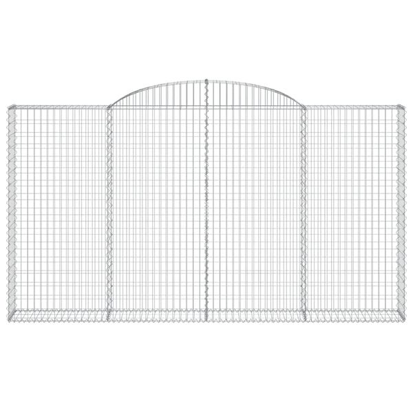vidaXL Συρματοκιβώτια Τοξωτά 9 τεμ. 300x30x160/180 εκ. Γαλβαν. Ατσάλι