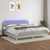 vidaXL &Kappa;&rho;&epsilon;&beta;ά&tau;&iota; Boxspring &mu;&epsilon; &Sigma;&tau;&rho;ώ&mu;&alpha; & LED &Alpha;&nu;.&Gamma;&kappa;&rho;&iota; 200x200&epsilon;&kappa;. &Upsilon;&phi;&alpha;&sigma;&mu;ά&tau;&iota;&nu;&omicron;