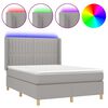 vidaXL &Kappa;&rho;&epsilon;&beta;ά&tau;&iota; Boxspring &mu;&epsilon; &Sigma;&tau;&rho;ώ&mu;&alpha; & LED &Alpha;&nu;.&Gamma;&kappa;&rho;&iota; 140x200&epsilon;&kappa;. &Upsilon;&phi;&alpha;&sigma;&mu;ά&tau;&iota;&nu;&omicron;