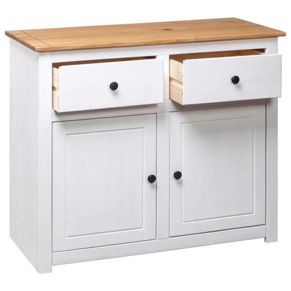 vidaXL Μπουφές Λευκός 93 x 40 x 80 εκ. από Ξύλο Πεύκου Σειρά Panama