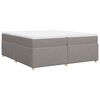 vidaXL Κρεβάτι Boxspring με Στρώμα Taupe 200x200 εκ. Υφασμάτινο