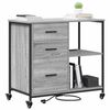 vidaXL Γραφείο Ντουλάπι Γκρι sonoma 76 x 41 x 72 cm Επεξεργασμένο ξύλο