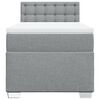 vidaXL Κρεβάτι Boxspring με Στρώμα Ανοιχτό Γκρι 80x200 εκ. Υφασμάτινο