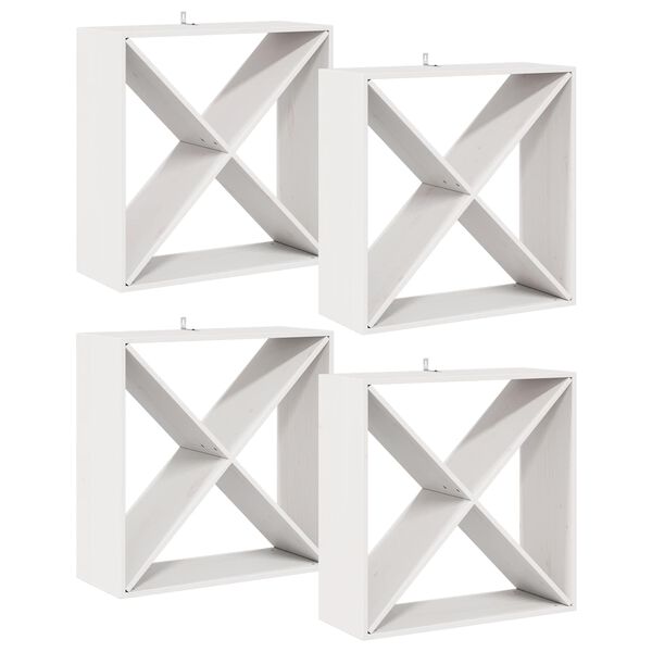 vidaXL &Rho;ά&phi;&iota; &Kappa;&rho;&alpha;&sigma;&iota;&omicron;ύ 4 pcs &Lambda;&epsilon;&upsilon;&kappa;ό 62 x 25 x 62 cm &Sigma;&tau;&epsilon;&rho;&epsilon;ά &xi;&upsilon;&lambda;&epsilon;ί&alpha; &pi;&epsilon;ύ&kappa;&omicron;&upsilon;