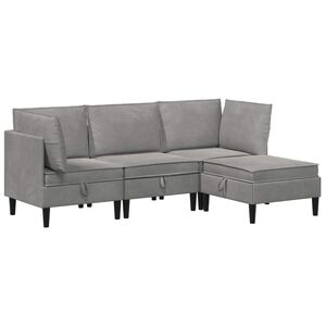 vidaXL &Sigma;&epsilon;&tau; &Epsilon;&pi;ί&pi;&lambda;&omega;&nu; &Sigma;&alpha;&lambda;&omicron;&nu;&iota;&omicron;ύ &mu;&epsilon; &mu;&alpha;&xi;&iota;&lambda;ά&rho;&iota; 4 pcs &Alpha;&nu;&omicron;&iota;&chi;&tau;ό &gamma;&kappa;&rho;&iota; &Beta;&epsilon;&lambda;&omicron;ύ&delta;&omicron;