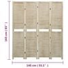 vidaXL Διαχωριστικό Χώρου με 4 Πάνελ 140x165 εκ. Μασίφ Ξύλο Παυλώνιας
