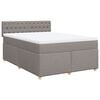 vidaXL &Kappa;&rho;&epsilon;&beta;ά&tau;&iota; Boxspring &mu;&epsilon; &Sigma;&tau;&rho;ώ&mu;&alpha; Taupe 160x200 &epsilon;&kappa;. &Upsilon;&phi;&alpha;&sigma;&mu;ά&tau;&iota;&nu;&omicron;