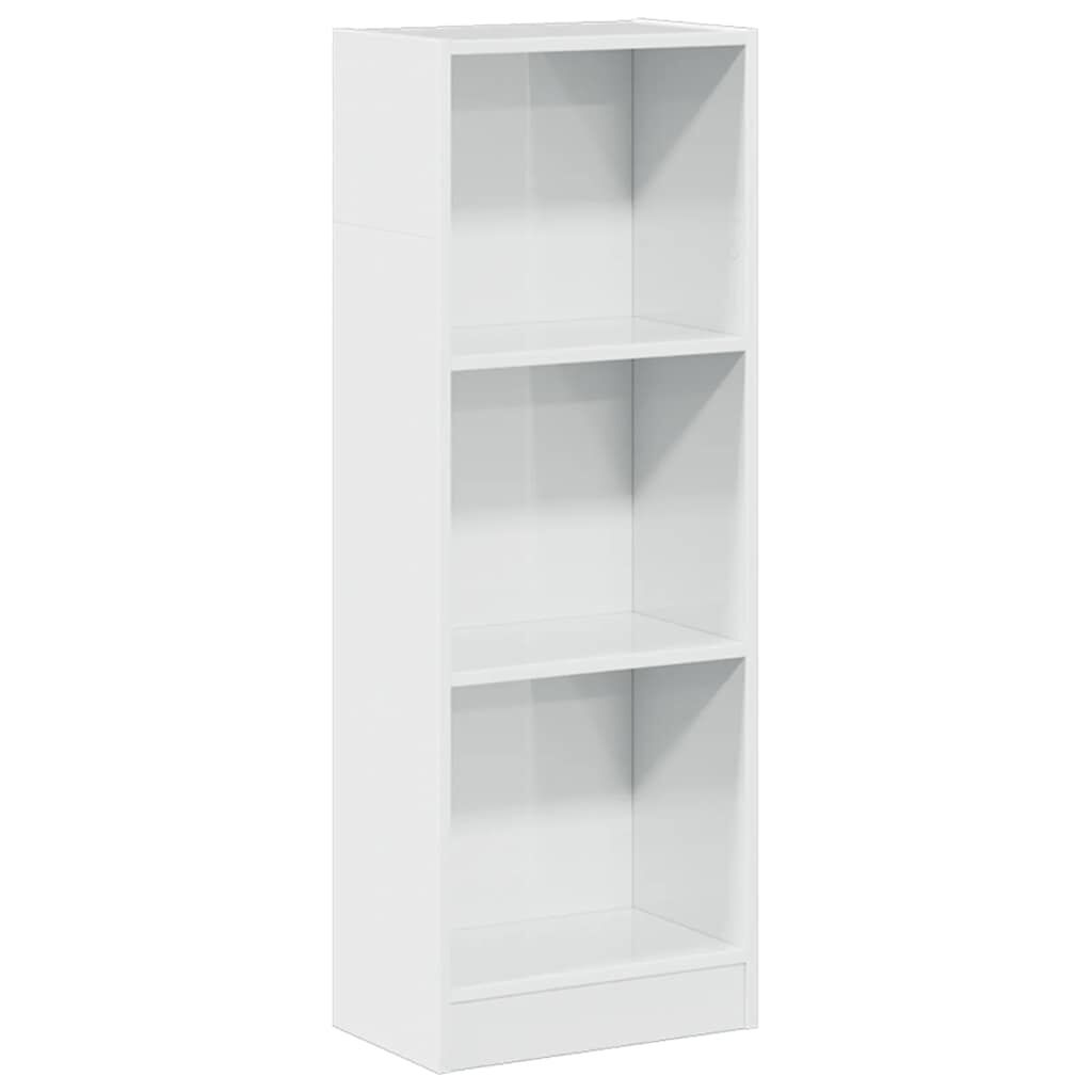 vidaXL Βιβλιοθήκη Γυαλιστερό Λευκό 40x24x109 εκ. Επεξεργασμένο Ξύλο